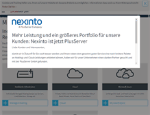 Tablet Screenshot of nexinto.com